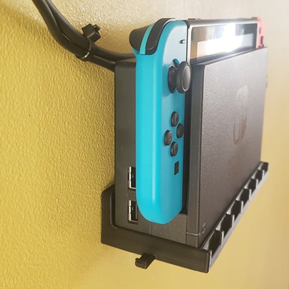Nintendo Switch Dock Wall Mount and Cartridge Game Holder - Holds 7 Carts - Picture 4 of 16